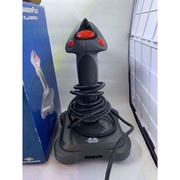 PC Commander Plus Flight Simulator Video Game Joystick Controller W Box - Picture 6 of 7